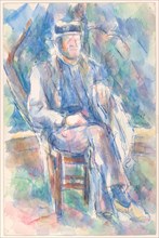 Man Wearing a Straw Hat, 1905/06. Creator: Paul Cezanne.