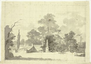 View of the Park at Versailles: Stairway with Two Pairs of Sphinxes, n.d. Creator: Pierre Antoine Mongin.