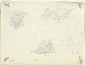 Sheet of Sketches: Groups of Figures, n.d. Creator: Pierre Antoine Mongin.