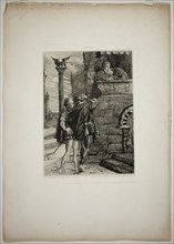 Owake! what ho! Brabantio! thieves! thieves!, plate one from Othello, 1844. Creator: Theodore Chasseriau.