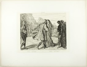 O My Fair Warrior!, plate five from Othello, 1844. Creator: Theodore Chasseriau.