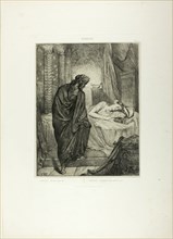 Yet She Must Die, plate eleven from Othello, 1844. Creator: Theodore Chasseriau.