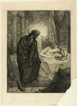 Yet She Must Die, plate eleven from Othello, 1844. Creator: Theodore Chasseriau.