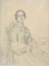 Portrait of the Baroness Chassériau, 1846. Creator: Theodore Chasseriau.