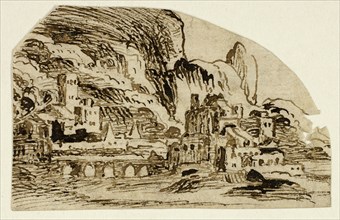 Citadel and Bridge in the Mountains, n.d. Creator: Unknown.