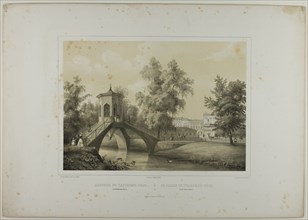 Tzarskoé-sélo Palace, View of the Chinese Bridge, c. 1820. Creator: C. Schultz.