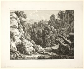 Landscape with the Temptation of Christ, 1799. Creator: Johann Christian Reinhart.