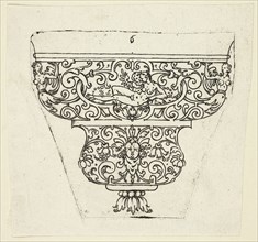 Plate 6, from twenty ornamental designs for goblets and beakers, 1604. Creator: Master AP.