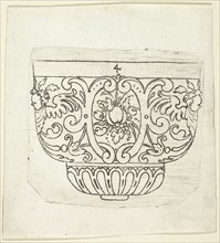Plate 4, from XX Stuck zum (ornamental designs for goblets and beakers), 1601. Creator: Master AP.