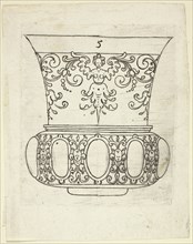 Plate 5, from XX Stuck zum (ornamental designs for goblets and beakers), 1601. Creator: Master AP.