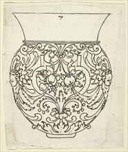 Plate 7, from XX Stuck zum (ornamental designs for goblets and beakers), 1601. Creator: Master AP.