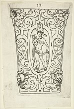 Plate 13, from XX Stuck zum (ornamental designs for goblets and beakers), 1601. Creator: Master AP.