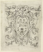Title page, from XX Stuck zum (ornamental designs for goblets and beakers), 1601. Creator: Master AP.