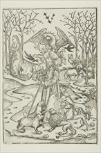The Virtues of Christ and the Wickedness of His Enemies Symbolized by Diverse Birds..., 1491. Creator: Michael Wolgemut.