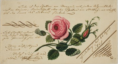 Untitled Valentine (Pink Flower), 1825. Creator: Unknown.
