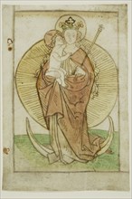 The Virgin and Child with Crown and Sceptre on a Crescent, c. 1460. Creator: Unknown.