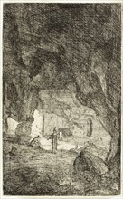 Grotto and Friars, from The Ruins of Rome, 1639/1640. Creator: Bartholomeus Breenbergh.