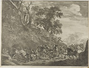 Attack on a Convoy, n.d. Creator: Cornelis de Visscher.