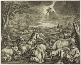 The Angel Promising the Land of Sichem to Abraham, n.d. Creator: Cornelis de Visscher.
