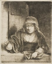 Woman with the Pear, 1651. Creator: Ferdinand Bol.