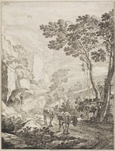 The Two Mules, from a set of four Italian Landscapes, 1645/50. Creator: Jan Dirksz Both.