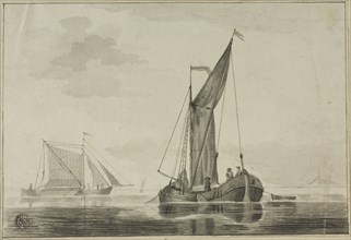Boats in a Limpid Sea, n.d. Creator: Johannes Christianus Schotel.