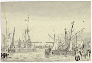 Ships in Harbor, n.d. Creator: Pieter Coopse.