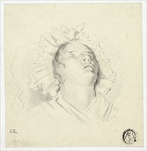 Head of Sleeping Girl, 1800. Creator: Pieter Gaal.