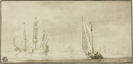 Galleons and Sailboats, n.d. Creator: Willem van de Velde the Younger.