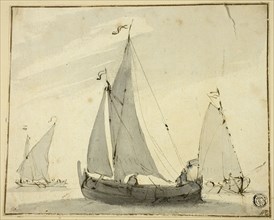 Three Sailboats, n.d. Creator: Willem van de Velde the Younger.