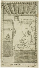 The Artisan, plate three from The Ranks and Conditions of Men, c.1465. Creator: Unknown.