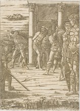 The Flagellation of Christ, with the Landscape Background, 1475/80. Creator: School of Andrea Mantegna.
