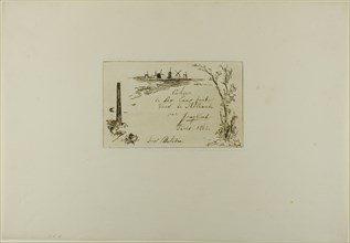 Title Page, from Cahier de six eaux-fortes, vues de Hollande, 1862. Creator: Johan Barthold Jongkind.
