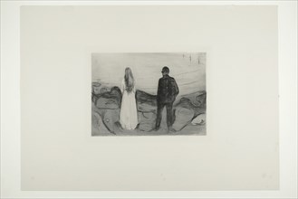 Two Human Beings. The Lonely Ones, 1894. Creator: Edvard Munch.