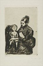Nurse with a Boy/The Mother and the Crying Child, 1902. Creator: Edvard Munch.