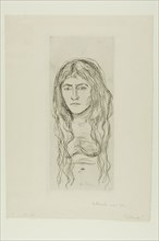 Woman with Long Hair, 1896. Creator: Edvard Munch.