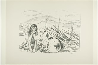 Omega and the Pig, 1908/09. Creator: Edvard Munch.