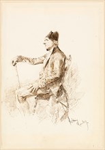 Seated Man in Profile, 1869. Creator: Mariano Jose Maria Bernardo Fortuny y Carbo.