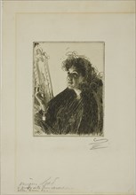 Girl with a Cigarette I, 1891. Creator: Anders Leonard Zorn.