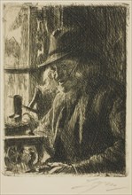 Bosl Anders, Clockmaker at Mora, 1907. Creator: Anders Leonard Zorn.