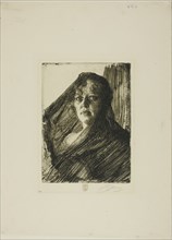 Gerda Lundequist, 1909. Creator: Anders Leonard Zorn.