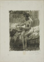 Model Reading, 1910. Creator: Anders Leonard Zorn.