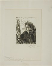 Girl with a Cigarette II, 1891. Creator: Anders Leonard Zorn.