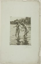 Two Bathers, 1910. Creator: Anders Leonard Zorn.