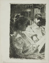 Reading (Mr. and Mrs. Ch. Deering), 1893. Creator: Anders Leonard Zorn.