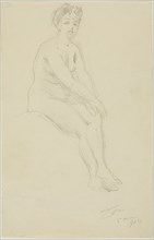 Seated Female Nude, 1904. Creator: Anders Leonard Zorn.