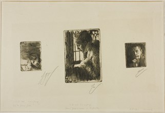 Girl's Head; Peasant Girl at Window; Anders Zorn, 1897-98. Creator: Anders Leonard Zorn.