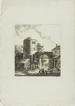 Procession through a Rustic Gate, 1764. Creator: Salomon Gessner.