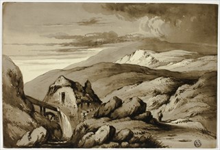 Mountainous Landscape with Watermill, n.d. Creator: James Robertson.