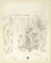 Children by a Door, 1864/99. Creator: Unknown.